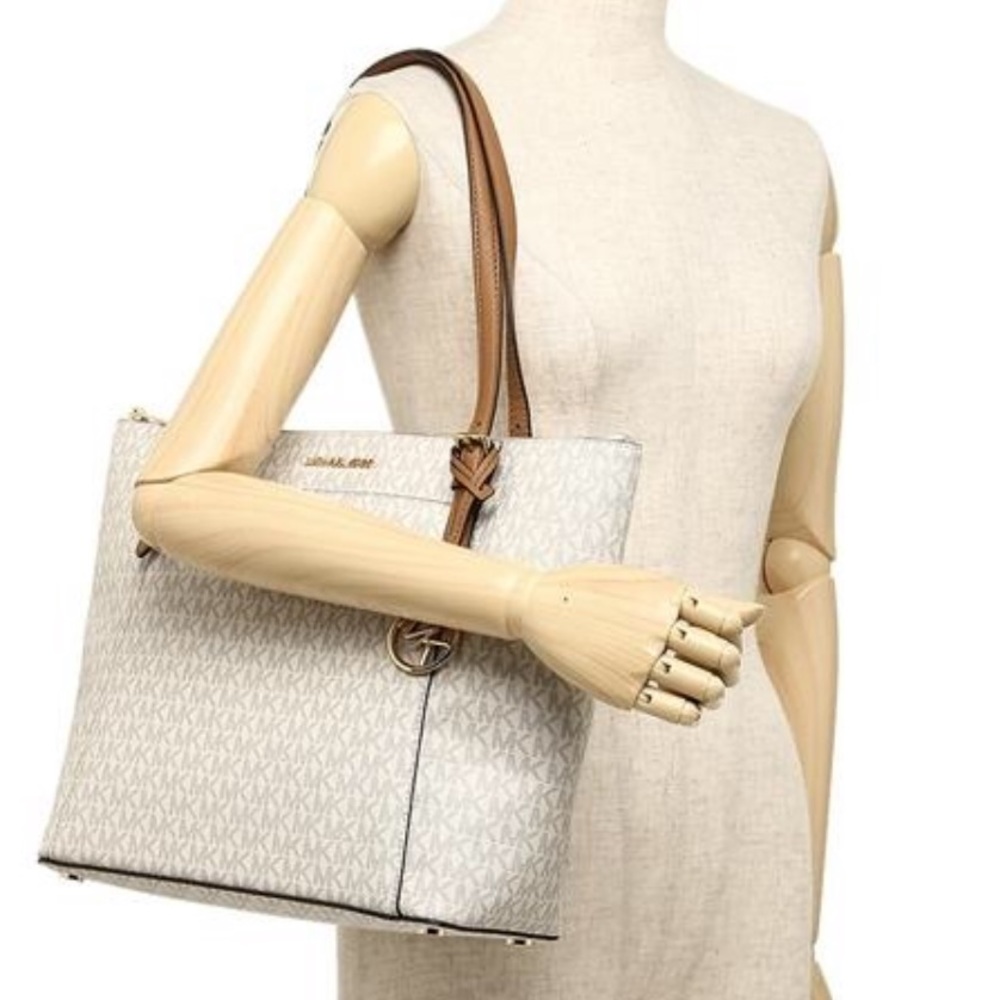 Michael Kors Ciara LG EW TZ Tote Vanilla W AUTHENT - Picture 2 of 8